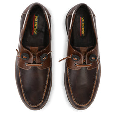 Men Premium Leather Casual Derby Shoes (Danial-66-BrownTan)