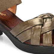 Women Knot Strap Block Heel Sandals (W-MT-50-OLIVE)
