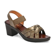 Women Knot Strap Block Heel Sandals (W-MT-50-OLIVE)
