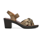 Women Knot Strap Block Heel Sandals (W-MT-50-OLIVE)