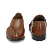 Men Premium Leather Tan Stylish & Comfortable Peshawari Sandals (Indigo-21-Tan)