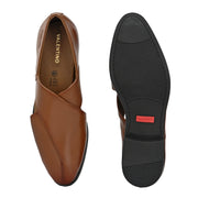 Men Premium Leather Tan Stylish & Comfortable Peshawari Sandals (Indigo-21-Tan)