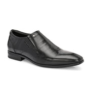 Men Premium Leather Slip-On Formal Shoes (Endure-21-Black)