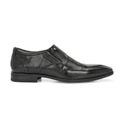 Men Premium Leather Slip-On Formal Shoes (Endure-21-Black)