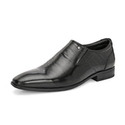 Men Premium Leather Slip-On Formal Shoes (Endure-21-Black)