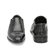 Men Premium Leather Slip-On Formal Shoes (Endure-21-Black)