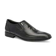 Men Premium Leather Slip-On Formal Shoes (Endure-25-Black)