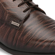Men Premium Leather Formal Lace Up Shoes (Endure-65-Brown)