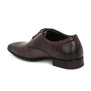 Men Premium Leather Formal Lace Up Shoes (Endure-65-Brown)