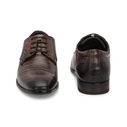 Men Premium Leather Formal Lace Up Shoes (Endure-65-Brown)