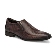 Men Premium Leather Slip-On Formal Shoes (Endure-25-Brown)