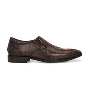 Men Premium Leather Slip-On Formal Shoes (Endure-25-Brown)