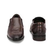 Men Premium Leather Slip-On Formal Shoes (Endure-25-Brown)