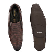 Men Premium Leather Slip-On Formal Shoes (Endure-25-Brown)
