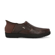Men Premium Leather Pine Hands-Free Slip-In Shoes with Heel Cushion Support Technology (Comforter-03-Pine)