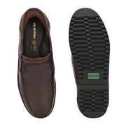 Men Premium Leather Pine Hands-Free Slip-In Shoes with Heel Cushion Support Technology (Comforter-03-Pine)