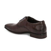 Men Premium Leather Lace-Up Formal Shoes (Endure-63-Brown)