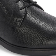 Men Premium Leather Black Lace-Up Formal Derby Shoes (Joyland-51-Black)