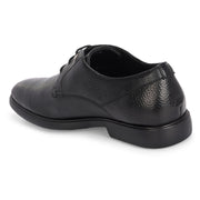 Men Premium Leather Black Lace-Up Formal Derby Shoes (Joyland-51-Black)