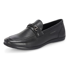 Men Premium Leather Black Slip-On Formal Shoes (Astra-31)