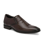Men Premium Leather Slip-On Formal Shoes (Endure-21-Brown)