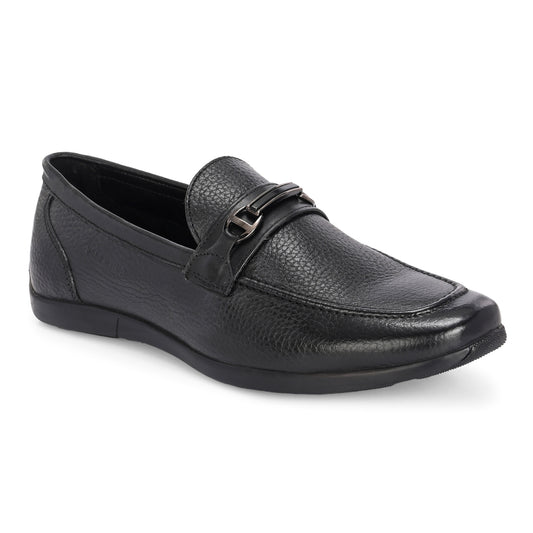 Men Premium Leather Black Slip-On Formal Shoes (Astra-31)