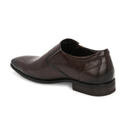 Men Premium Leather Slip-On Formal Shoes (Endure-21-Brown)
