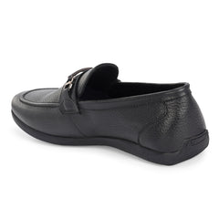 Men Premium Leather Black Slip-On Formal Shoes (Astra-31)