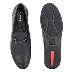 Men Premium Leather Black Slip-On Formal Shoes (Astra-31)