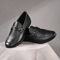 Men Premium Leather Black Slip-On Formal Shoes (Astra-31)