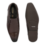 Men Premium Leather Slip-On Formal Shoes (Endure-21-Brown)