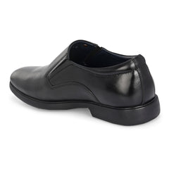 Men Premium Leather Black Slip-On Formal Shoes (Kronox-45)