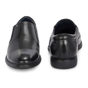 Men Premium Leather Black Slip-On Formal Shoes (Joyland-45-Black)