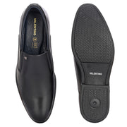 Men Premium Leather Black Slip-On Formal Shoes (Joyland-45-Black)