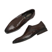 Men Premium Leather Slip-On Formal Shoes (Endure-21-Brown)