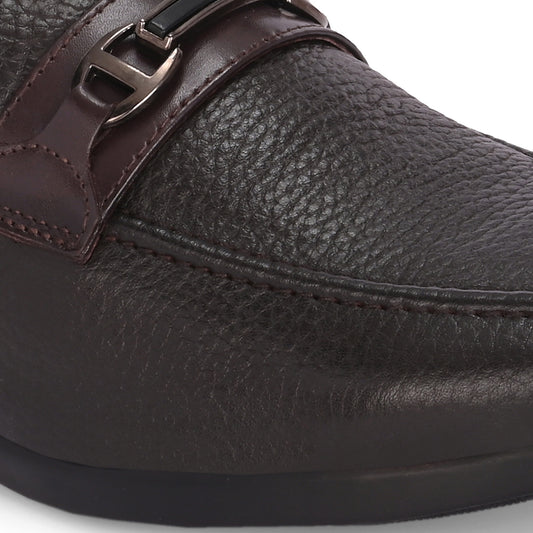 Men Premium Leather Brown Slip-On Formal Shoes (Astra-31)