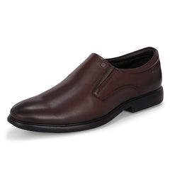 Men Premium Leather Brown Slip-On Formal Shoes (Kronox-45)