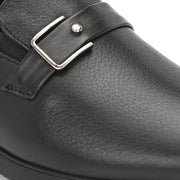 Men Premium Leather Black Slip-On Formal Shoes (Joyland-47-Black)