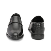 Men Premium Leather Black Slip-On Formal Shoes (Joyland-47-Black)