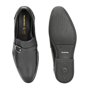 Men Premium Leather Black Slip-On Formal Shoes (Joyland-47-Black)