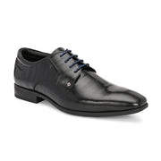 Men Premium Leather Lace-Up Formal Shoes (Endure-63-Black)
