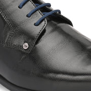 Men Premium Leather Lace-Up Formal Shoes (Endure-63-Black)