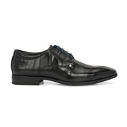 Men Premium Leather Lace-Up Formal Shoes (Endure-63-Black)
