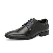 Men Premium Leather Lace-Up Formal Shoes (Endure-63-Black)