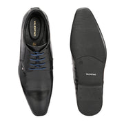Men Premium Leather Lace-Up Formal Shoes (Endure-63-Black)