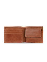 West Port Men's Genuine Leather Wallet – Classic Design with Ample Storage (M-WT-ISC-11-COGNAC-MEDIUM)