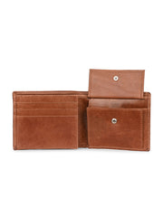 West Port Men's Genuine Leather Wallet – Classic Design with Ample Storage (M-WT-ISC-11-COGNAC-MEDIUM)