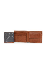 West Port Men's Genuine Leather Wallet – Classic Design with Ample Storage (M-WT-ISC-11-COGNAC-MEDIUM)