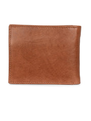 West Port Men's Genuine Leather Wallet – Classic Design with Ample Storage (M-WT-ISC-13-COGNAC-MEDIUM)