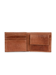 West Port Men's Genuine Leather Wallet – Classic Design with Ample Storage (M-WT-ISC-13-COGNAC-MEDIUM)